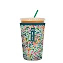 Sok It JavaSok Iced Coffee &amp; Cold Soda Insulated Neoprene Cup Sleeve (Colorful Corals, Medium: 22-28oz)