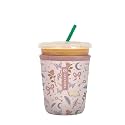 Sok It JavaSok Iced Coffee &amp; Cold Soda Insulated Neoprene Cup Sleeve (Blooms and Blades, Small: 16-20oz)