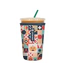 Sok It JavaSok Iced Coffee &amp; Cold Soda Insulated Neoprene Cup Sleeve (Patch Perfect, Medium: 22-28oz)