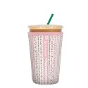 Sok It JavaSok Iced Coffee &amp; Cold Soda Insulated Neoprene Cup Sleeve (Prim &amp; Proper, Medium: 22-28oz)