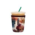 Sok It JavaSok Iced Coffee &amp; Cold Soda Insulated Neoprene Cup Sleeve (Watercolor Whisper, Small: 16-20oz)