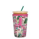 Sok It JavaSok Iced Coffee &amp; Cold Soda Insulated Neoprene Cup Sleeve (Sugarplum Street, Medium: 22-28oz)