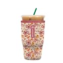 Sok It JavaSok Iced Coffee &amp; Cold Soda Insulated Neoprene Cup Sleeve (Pick Me Petals, Large: 30-32oz)