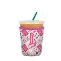 Sok It JavaSok Iced Coffee &amp; Cold Soda Insulated Neoprene Cup Sleeve (She Doesn't Even Ghost Here, Small: 16-20oz)