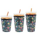 Sok It JavaSok Iced Coffee &amp; Cold Soda Insulated Neoprene Cup Sleeve (English Garden Picnic, S/M/L 3-Pack)