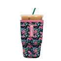 Sok It JavaSok Iced Coffee &amp; Cold Soda Insulated Neoprene Cup Sleeve (Tropical Blooms, Large: 30-32oz)