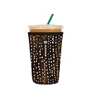 Sok It JavaSok Iced Coffee &amp; Cold Soda Insulated Neoprene Cup Sleeve (Doe-Eyed Darling, Medium: 22-28oz)