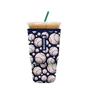 Sok It JavaSok Iced Coffee &amp; Cold Soda Insulated Neoprene Cup Sleeve (Baseball, XLarge: 38-42oz)