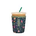 Sok It JavaSok Iced Coffee &amp; Cold Soda Insulated Neoprene Cup Sleeve (Spring Noir, Small: 16-20oz)