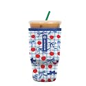 Sok It JavaSok Iced Coffee &amp; Cold Soda Insulated Neoprene Cup Sleeve (Cherry Picked, Large: 30-32oz)