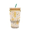 Sok It JavaSok Iced Coffee &amp; Cold Soda Insulated Neoprene Cup Sleeve (Honeycomb Buzz, XLarge: 38-42oz)