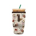 Sok It JavaSok Iced Coffee &amp; Cold Soda Insulated Neoprene Cup Sleeve (Teacher's Favorite, Large: 30-32oz)