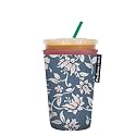 Sok It JavaSok Iced Coffee &amp; Cold Soda Insulated Neoprene Cup Sleeve (Reyn Spooner Kia Orana, Medium: 22-28oz)