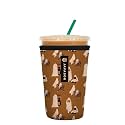 Sok It JavaSok Iced Coffee &amp; Cold Soda Insulated Neoprene Cup Sleeve (Material Ghoul, Medium: 22-28oz)