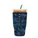 Sok It JavaSok Iced Coffee &amp; Cold Soda Insulated Neoprene Cup Sleeve (Midnight Hour, Large: 30-32oz)
