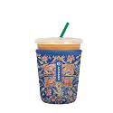 Sok It JavaSok Iced Coffee &amp; Cold Soda Insulated Neoprene Cup Sleeve (Bespoke Blooms, Large: 30-32oz)