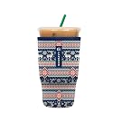 Sok It JavaSok Iced Coffee &amp; Cold Soda Insulated Neoprene Cup Sleeve (Sweater Weather, Large: 30-32oz)