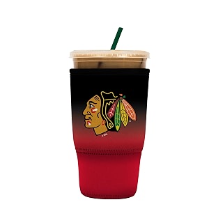 sok it javasok nhl hockey iced coffee amp cold soda insulated neoprene cup sleeve chicago blackhawks large 30-32oz