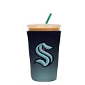 Sok It JavaSok NHL Hockey Iced Coffee &amp; Cold Soda Insulated Neoprene Cup Sleeve (Seattle Kraken, Medium: 22-28oz)