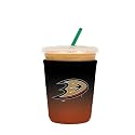 Sok It JavaSok NHL Hockey Iced Coffee &amp; Cold Soda Insulated Neoprene Cup Sleeve (Anaheim Mighty Ducks, Small: 16-20oz)