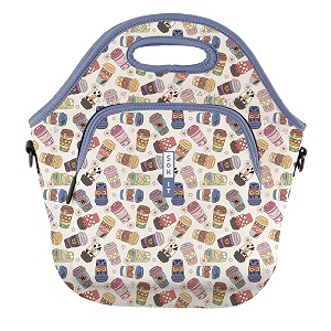sok it lunchtote zippered bag insulated neoprene caddy happiest cup x-large 65 quart lunch tote