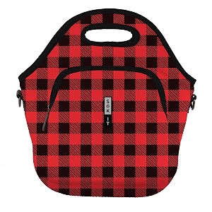 sok it lunchtote zippered bag insulated neoprene caddy buffalo check x-large 65 quart lunch tote