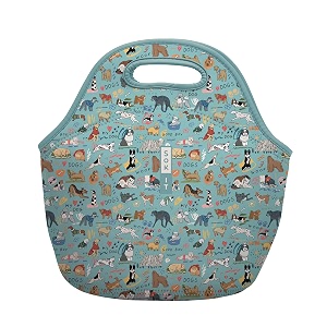 sok it lunchtote zippered bag insulated neoprene caddy dog days forever large 45 quart lunch tote