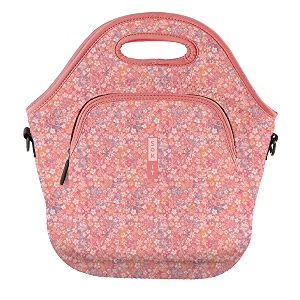 sok it lunchtote zippered bag insulated neoprene caddy blushing blooms x-large 65 quart lunch tote