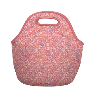 sok it lunchtote zippered bag insulated neoprene caddy blushing blooms large 45 quart lunch tote