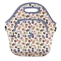 Sok It LunchTote Zippered Bag Insulated Neoprene Caddy (Happiest Cup, X-Large 6.5 Quart Lunch Tote)