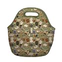 Sok It LunchTote Zippered Bag Insulated Neoprene Caddy (Book Club, Large 4.5 Quart Lunch Tote)