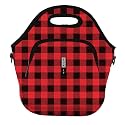 Sok It LunchTote Zippered Bag Insulated Neoprene Caddy (Buffalo Check, X-Large 6.5 Quart Lunch Tote)