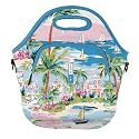 Sok It LunchTote Zippered Bag Insulated Neoprene Caddy (Beachside Bliss, X-Large 6.5 Quart Lunch Tote)
