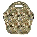 Sok It LunchTote Zippered Bag Insulated Neoprene Caddy (Book Club, X-Large 6.5 Quart Lunch Tote)