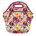 Sok It LunchTote Zippered Bag Insulated Neoprene Caddy (Blooming Bright, X-Large 6.5 Quart Lunch Tote)
