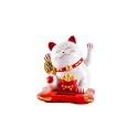 Solar Bobblehead Figure, Lucky Cat Figurine Statue for Car Dashboard, Home Decor Collectible