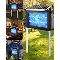 Solar Bug Zapper 4500V, Waterproof Mosquito Zapper Fly Traps Outdoor Patio