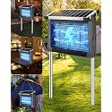 Solar Bug Zapper Outdoor, 4500V Mosquito Zapper Fly Traps Outdoor for Patio