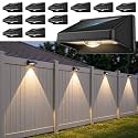 Solar Fence Lights Outdoor,3CCT 3 Modes Fence Lights Solar Powered,12Pack