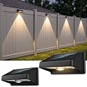 Solar Fence Lights Outdoor,3CCT 3 Modes Fence Lights Solar Powered,2PACK