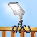 Solar Fence Lights Outdoor, 60 LEDs Motion Sensor Security Light with Flexible Octopus Tripod, 3 Lighting Modes, Adjustable Angle for Fence Deck Camping Patio (1)