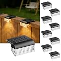 Solar Fence Lights Outdoor 8 Pack - Deck Lights 3000k Fence Lights Solar Powered, IP55 Waterproof LED Solar Step Light for Outdoor Stairs, Deck, Patio, Yard, Backyard, Garden(Warm White)
