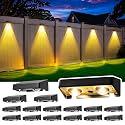 Solar Fence Lights Outdoor, Color Changing, Waterproof IP65, 16 Pack
