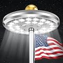 Solar Flag Pole Light, 29 Large Bright LED 1450 Lumen for 15-30 Ft Poles