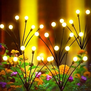 solar lights outdoor 6 pack solar garden lights firefly lights garden decorations for yard patio pathway lawn gifts for mom women