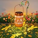 Solar Lanterns Outdoor Dragonfly Garden Decor, Birthday Gifts for Women Mom