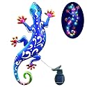 Solar LED Light Gecko Outside Wall Garden Decorations for Yard Wall Art