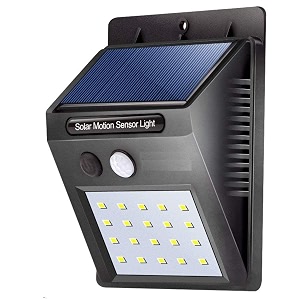 solar light 20 led bright outdoor security lights with motion sensor wireless waterproof night lemp with auto onoff solar panel charging for garden patio driveway fence