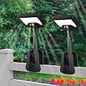 Solar Lights Outdoor, 2 Pack Clip on Motion Sensor Outdoor Rechargeble Lights, 600LM IP65 Waterproof Solar Fence Lights for Chain Link Fence Deck Patio Yard Camping (Clip)