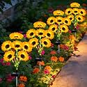 Solar Lights Outdoor Garden Decor,4 Pack with 24 Sunflower Lights,Solar Flowers Lights Waterproof,Birthday Gifts for Mom Women Grandma,Outside Decorative Stakes Light for Landscape Yard Patio Lawn